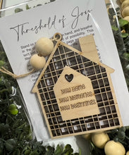 Threshold of Joy New Home - Story Card Ornament Charm