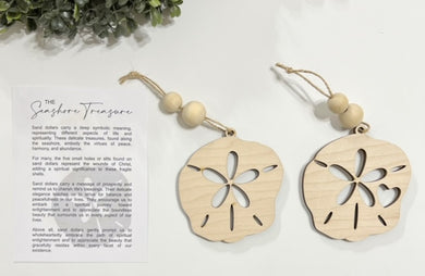 The Seashore Treasure Sand Dollar - Story Card Ornament Charm