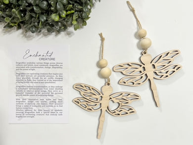 Enchanted Creature Dragonflies Dragonfly - Story Card Ornament Charm