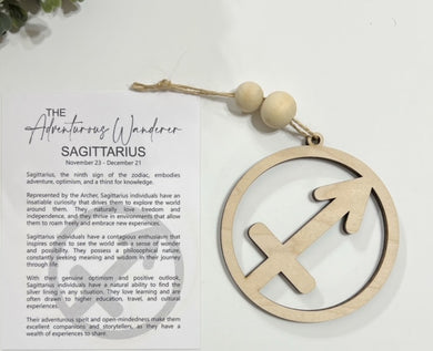 Sagittarius Zodiac The Adventurous Wanderer - Story Card Ornament Charm