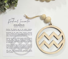 Aquarius Zodiac The Radical Innovator - Story Card Ornament Charm