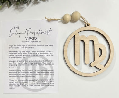 Virgo Zodiac The Diligent Perfectionist - Story Card Ornament Charm