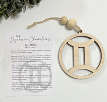 Gemini Zodiac The Dynamic Chameleons - Story Card Ornament Charm