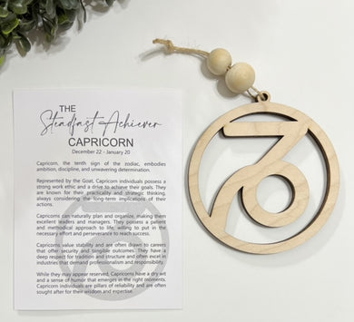 Capricorn Zodiac The Steadfast Achiever - Story Card Ornament Charm