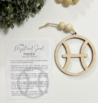 Pisces Zodiac The Mystical Soul - Story Card Ornament Charm