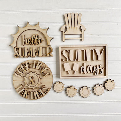Sunny Days Good Times & Tan Lines Tiered Tray Set