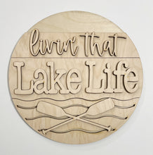 Livin' That Lake Life Summer Round Doorhanger 12"