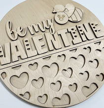 Be My Valentine Hearts and Bee Round Doorhanger