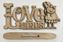 Love Birds Valentine Valentine's Day Standing Shelf Sitter