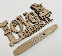 Love Birds Valentine Valentine's Day Standing Shelf Sitter