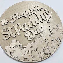 Happy St. Paddy's Day Shamrock St. Patrick's Day Round Doorhanger