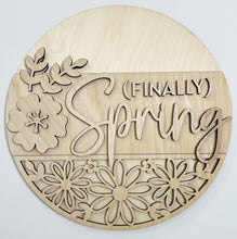 Finally Spring Flowers Round Doorhanger