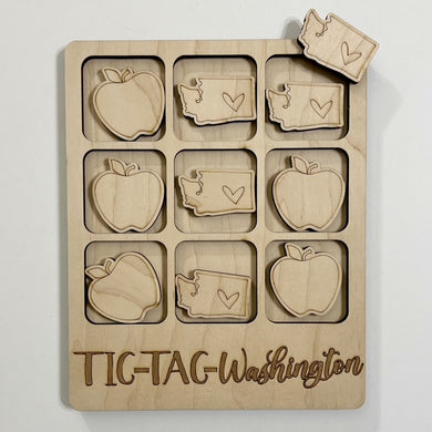 TIC-TAC-Washington State Game Board Tic Tac Toe Games