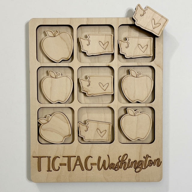 TIC-TAC-Washington State Game Board Tic Tac Toe Games
