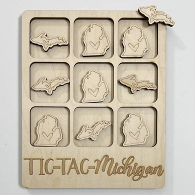 TIC-TAC-Michigan 2 State Game Board Tic Tac Toe Games