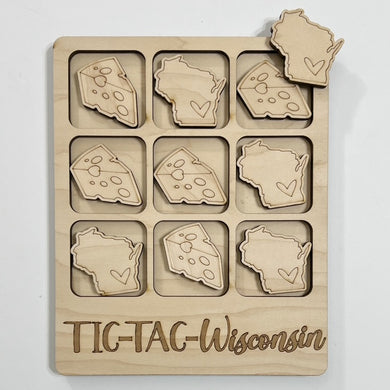 TIC-TAC-Wisconsin State Game Board Tic Tac Toe Games