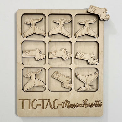 TIC-TAC-Massachusetts State Game Board Tic Tac Toe Games
