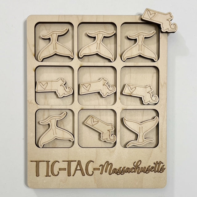 TIC-TAC-Massachusetts State Game Board Tic Tac Toe Games