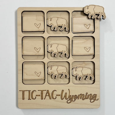 TIC-TAC-Wyoming State Game Board Tic Tac Toe Games