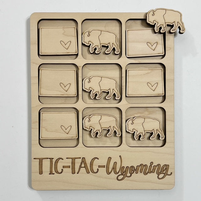 TIC-TAC-Wyoming State Game Board Tic Tac Toe Games