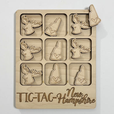 TIC-TAC-New Hampshire State Game Board Tic Tac Toe Games