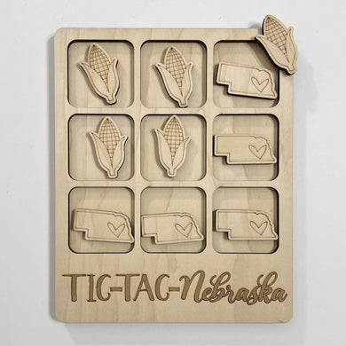 TIC-TAC-Nebraska State Game Board Tic Tac Toe Games