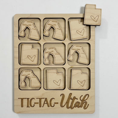 TIC-TAC-Utah State Game Board Tic Tac Toe Games