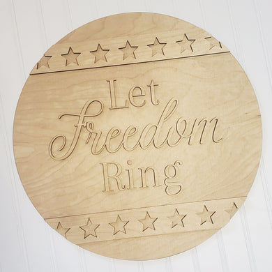 Let Freedom Ring Door Hanger Round