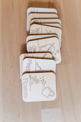 Household Items - Memory Game - Wood Matching Game - Make a Match Educational Game - Wood Puzzle - Montessori - Household Theme Wood Toy - Open Ended Play