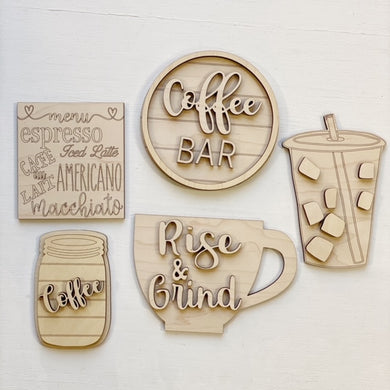 Coffee Bar | Rise & Grind Tiered Tray Set