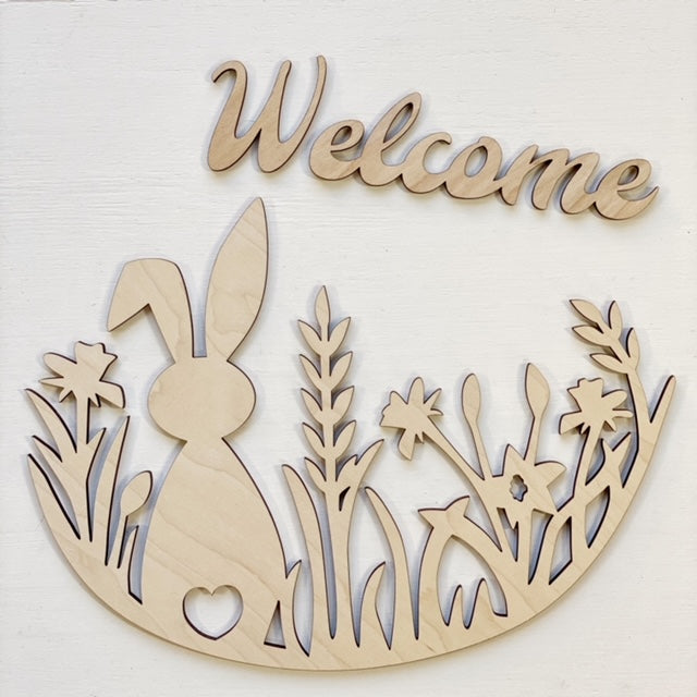 Bunny & Floral Welcome Round
