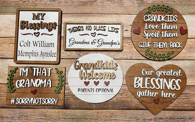 Grandkids Welcome I'm That Grandma Tiered Tray Set