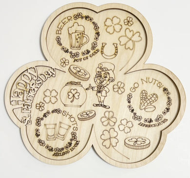 Happy St. Patrick's Day Shamrock Treat Tray