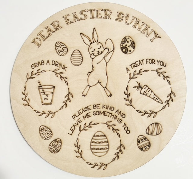 Dear Easter Bunny Treat Tray