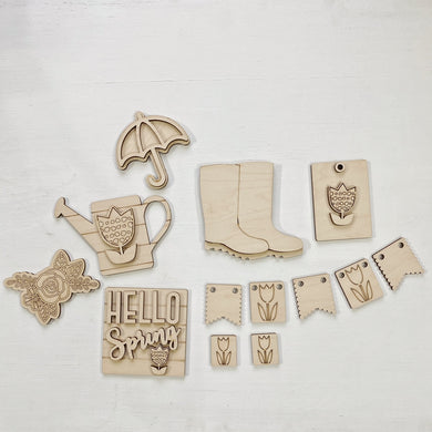 Hello Spring Tiered Tray Set