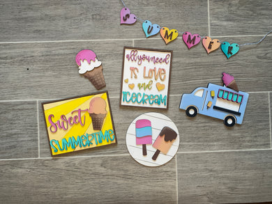 Ice Cream Truck Tiered Tray Set