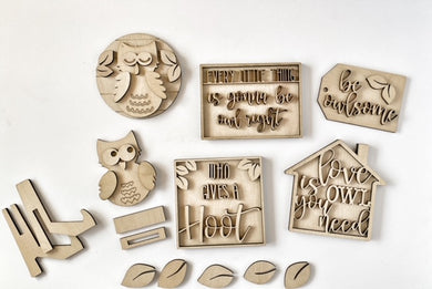 Owl | Be Owlsome | Who Gives a Hoot Tiered Tray Set