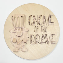 Gnome of the Brave Patriotic Gnome 4th of July Round Doorhanger