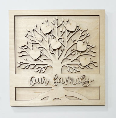 Family Tree Our Family Grandkids Hearts Sign
