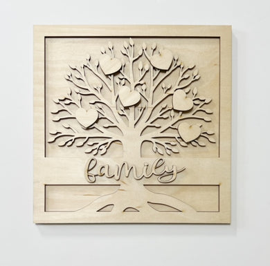 Family Tree Grandkids Hearts Sign