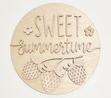 Sweet Summertime Strawberry Vine Trio Round Doorhanger
