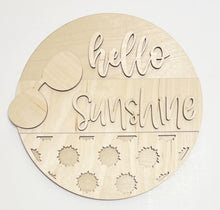 Hello Sunshine Sunglasses Sunburst Round Doorhanger