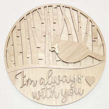 I'm Always With You Cardinal Forest Round Doorhanger