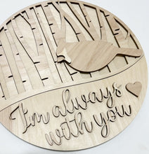 I'm Always With You Cardinal Forest Round Doorhanger