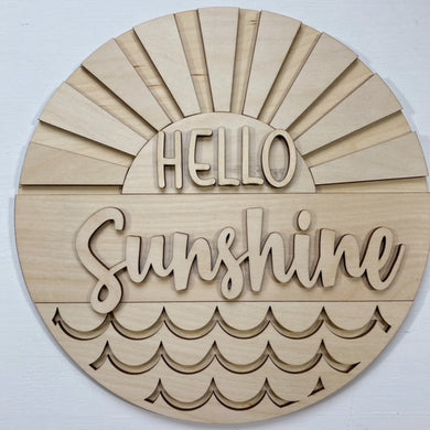 Hello Sunshine Round Doorhanger