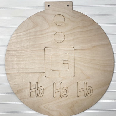 Ho Ho Ho Santa Ornament Blank