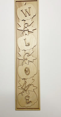 Welcome Pumpkins Narrow Vertical Doorhanger