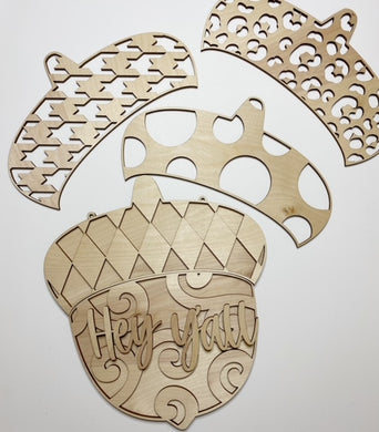 Patterned Double Layer Acorn Doorhanger