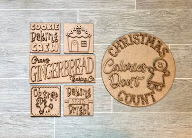 Gingerbread Christmas Wall Collage Set