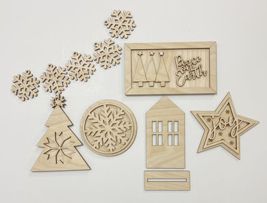 Peace On Earth Snowflake Joy Star Tiered Tray Set